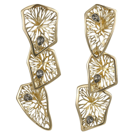 Серьги лист большие