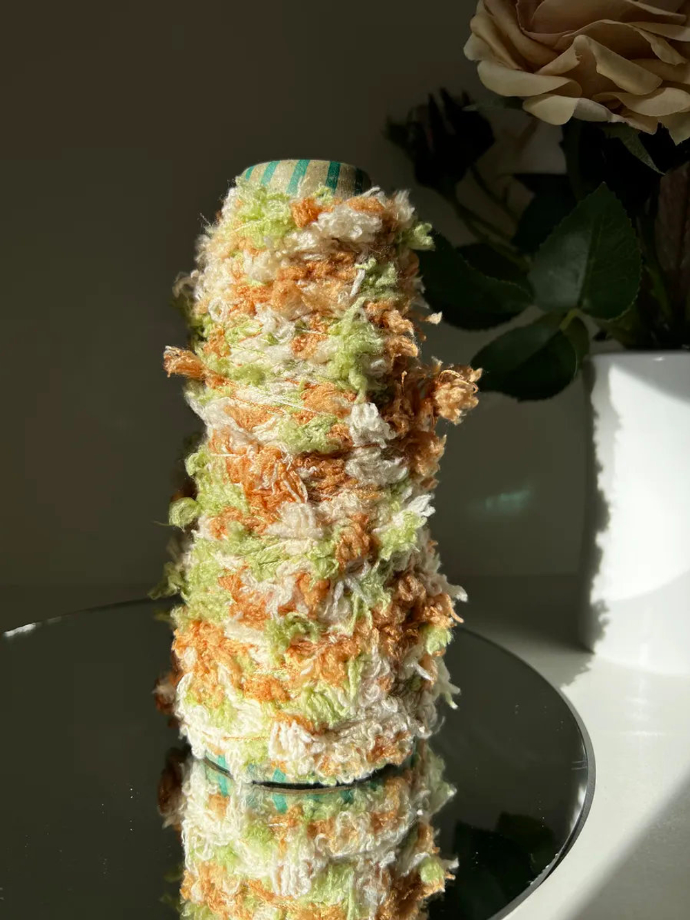 Пряжа Единорог UNICORN мультиколор с шишибриками 50 g