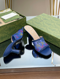 Gucci GG Mid-Heel Slide Sandal 7.5 cm