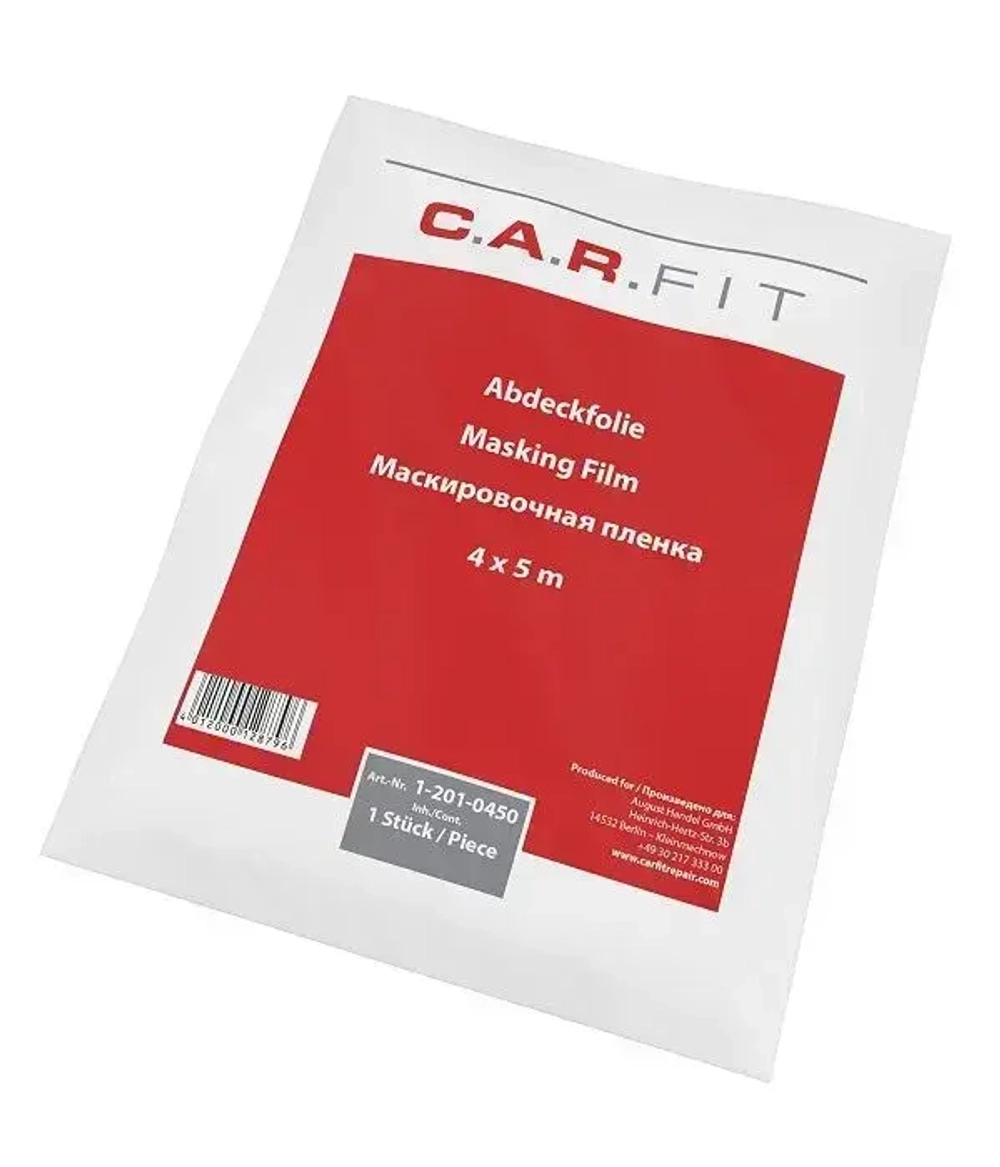 Пленка укрывная C.A.R.Fit 4х7м 7 мкм с электростатическим эффектом, устойчива к ЛКМ, пленка маскировочная защитная полиэтиленовая для малярных работ