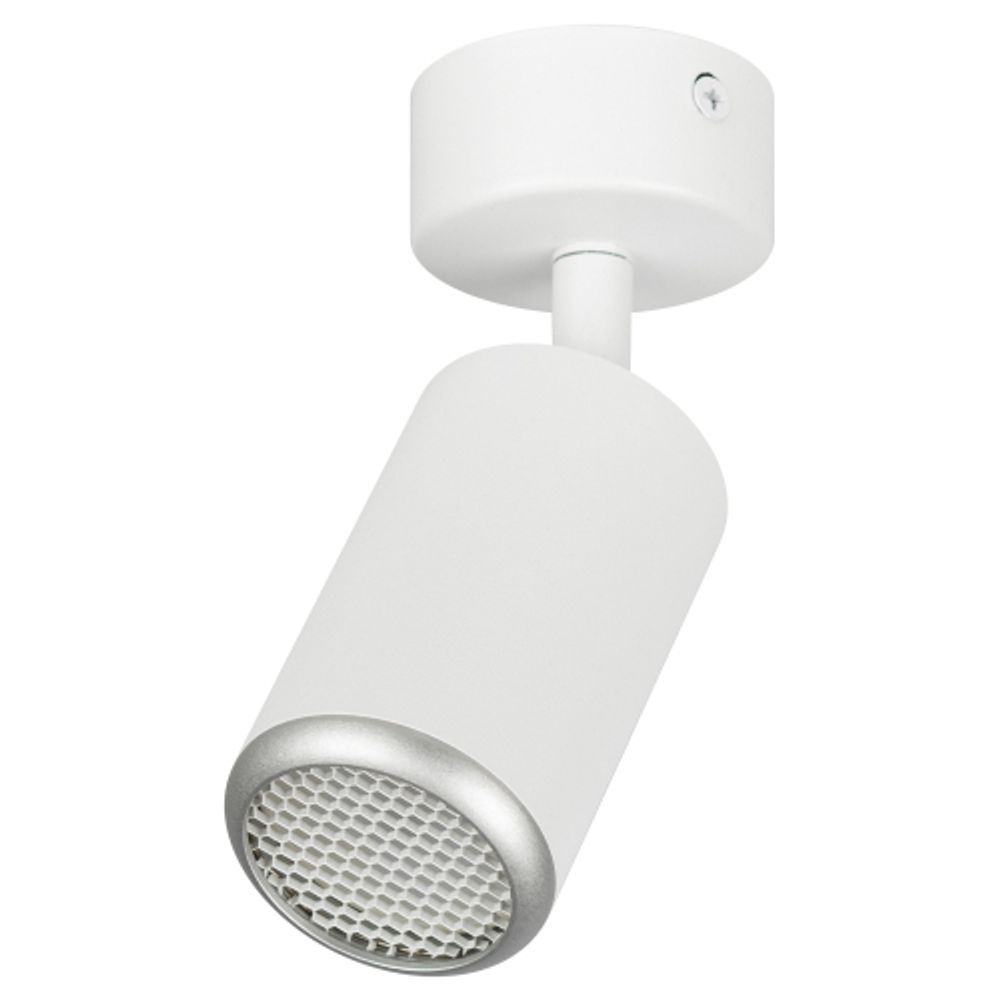 Светильник настенно-потолочный спот ЭРА OL55 WH/SL MR16 GU10 IP20 белый/серебро | Накладные светильники