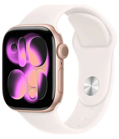 Умные часы Apple Watch Series 11, 42 мм, алюминий цвета «Rose Gold», спортивный ремешок "Light Blush", M/L (MEU44)