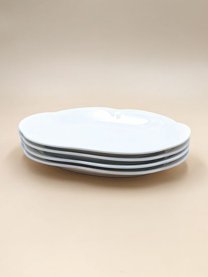 Блюдо овальное 25,5х17,5 см. набор 4 шт. "White Ornaments"