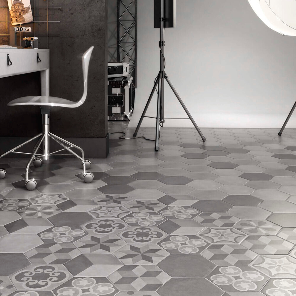 Керамогранит Kerama Marazzi Пуату серый темный 231х200х7 мм (22 шт.=0,76 кв.м)