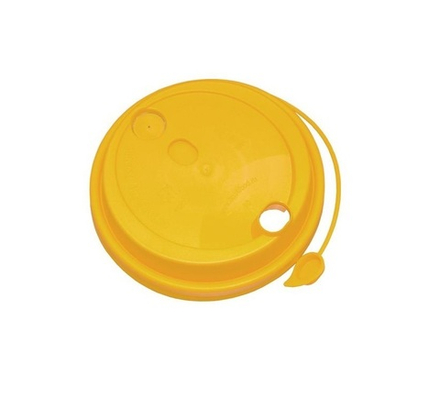 Крышка 80 мм с клапаном желтая ПП Покров. Полимер