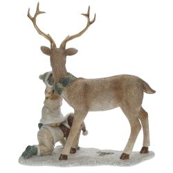 GAEM Фигурка декоративная "Олень и дети", L20 W9 H23 см