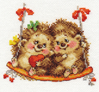 "На качелях"-0-115  вышивка