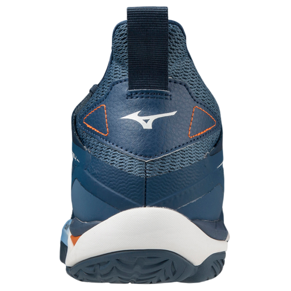 Мужские кроссовки для бадминтона/сквоша Mizuno Wave Mirage 4 - темный деним/белый/алый ibis