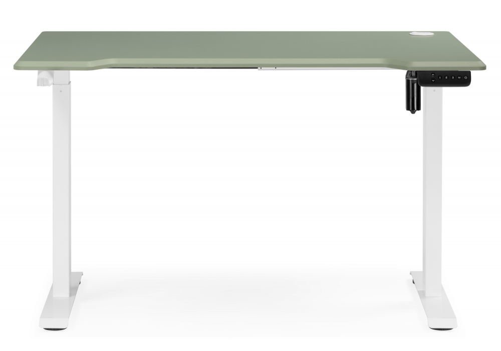 Компьютерный стол Woodville Маркос 140х80 зеленый , белый, ножки белые