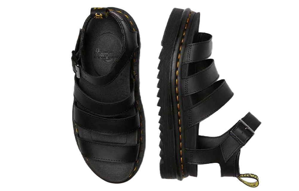 Dr.Martens Wmns Blaire Hydro Leather Strap Sandal "Black" Women"s