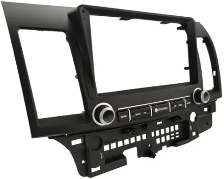 Магнитола для Mitsubishi Lancer X 2007-2016 (рамка с крутилками и кнопками) - FarCar DX9-7204-9K монитор 9" IPS на Android 13, 4+64Гб, CarPlay