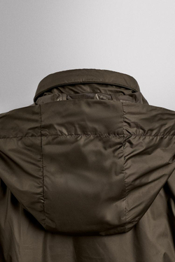 ZARA СТЕГАНАЯ БЕГОВАЯ КУРТКА С ПУХОВЫМ НАПОЛНИТЕЛЕМ, ТЕМНО-КОРИЧНЕВЫЙ