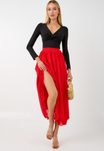 Юбка плиссе макси 90