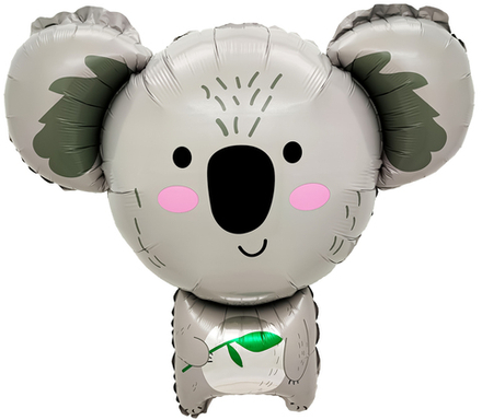 Шар (30''/76 см) Фигура, Коала с веточкой бамбука, 1 шт. В030 / В031 / В032