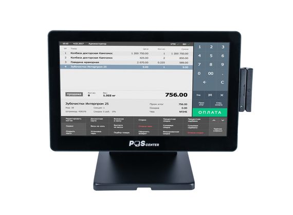Сенсорный моноблок POScenter Atlas (15.6&quot;, PCAP, i3-4030U, RAM 8Gb, SSD mSATA 128Gb, БЕЗ MSR) без ОС