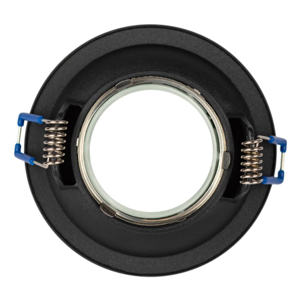 Светильник встраиваемый влагозащищенный ЭРА WR4 SBK под лампу MR16 GU5.3 IP44 черный матовый | Влагозащищенные встраиваемые светильники