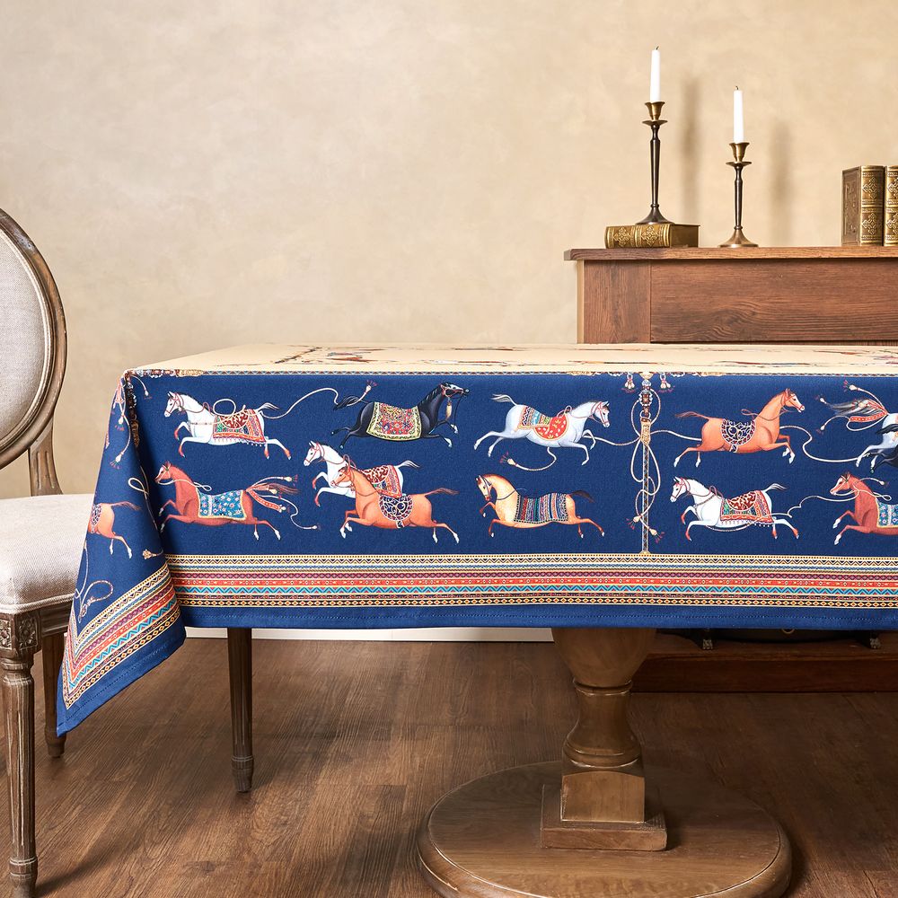 СКАТЕРТЬ "PASSAGE" 140Х180СМ ,БЕЖЕВЫЙ, 100% ХЛОПОК С ПРОПИТКОЙ,ТВИЛ