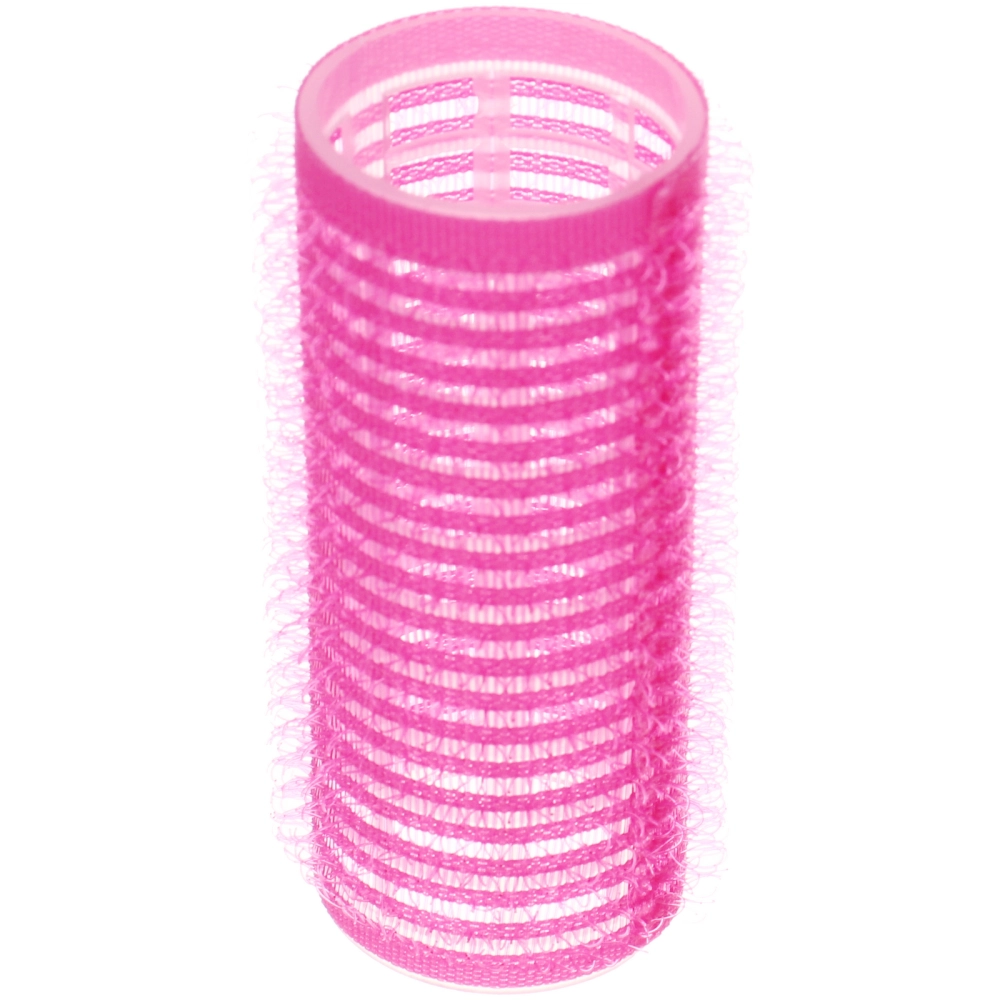 Бигуди липучки, 6шт., однотонные, цвет фуксия, d-2,5см