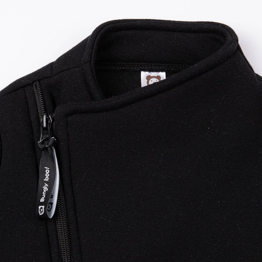 Толстовка с косой молнией "Уголь" утепленная