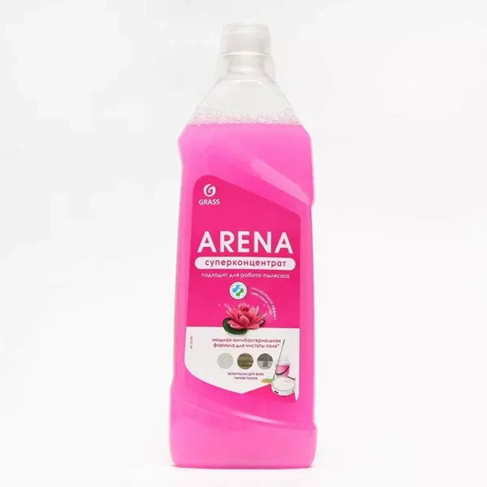 GRASS ARENA СРЕДСТВО ДЛЯ ПОЛА С ПОЛИРУЮЩИМ ЭФФЕКТОМ/подходит для робота пылесоса ЦВЕТУЩИЙ ЛОТОС 1л*12
