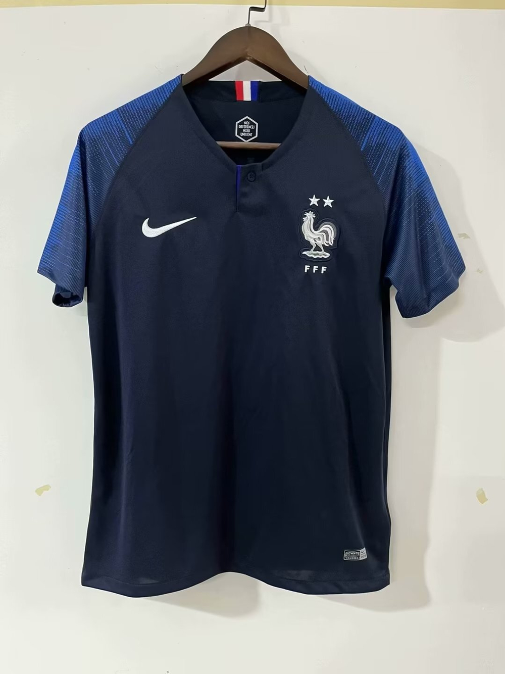 Купить домашнюю ретро форму с длинными рукавами сборной Франции 2018