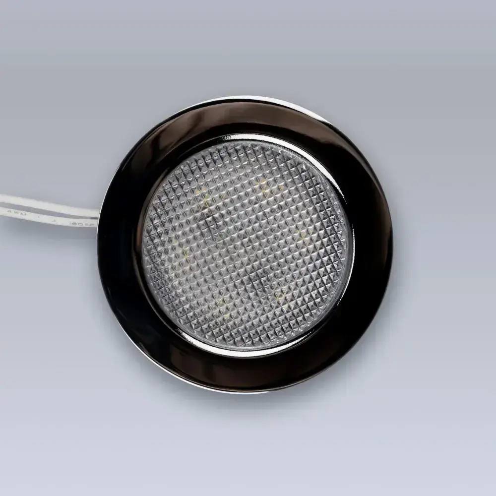 Светильник мебельный встраиваемый светодиодный "Eleganz 4W 220V", цвет хром, корпус Металл, круглый, 4500К, IP 40