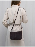 Сумка через плечо маленькая натуральная замша