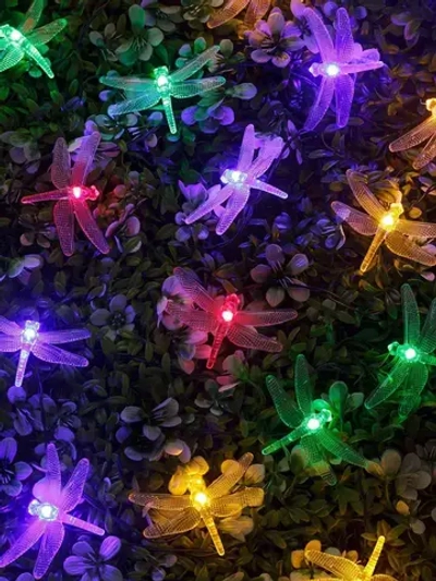 Светодиодная гирлянда садовая "Стрекозы" на солнечной батарее, ARTSTYLE, CL-SS28M, 20 светодиодов, 3,8м, мультицвет.