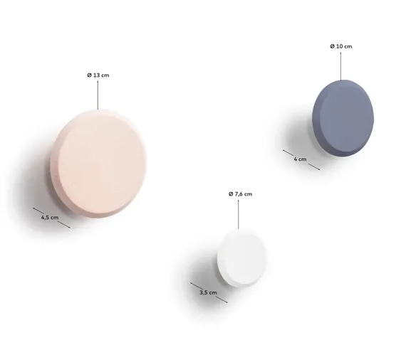 Набор вешалок Nadua натурального, синего и белого цвета