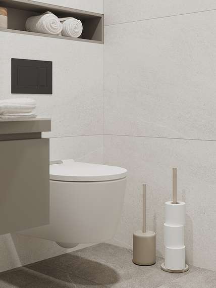 Держатель для туалетной бумаги slim, светло-серый