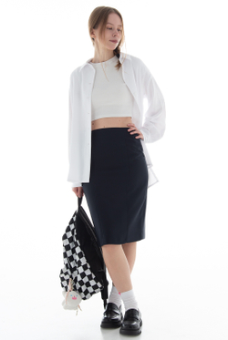 Юбка женская 3363ЛП, Тёмно тёмно син #70ТТСи013363ЛП