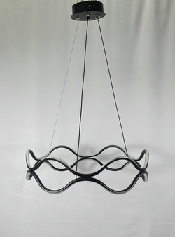 Люстра подвесная светодиодная Lanbos, LED 70 Вт, до 20 кв м, черная