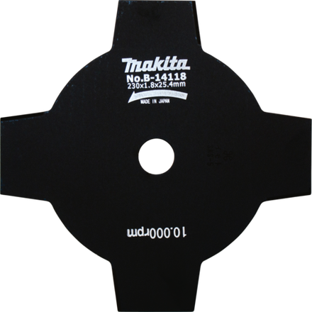 Нож для травы 4 зуба 230×25.4 мм Makita B-14118