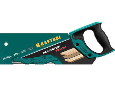 KRAFTOOL Alligator Tenon 15, 300 мм, ножовка с обушком для стусла (15228-30)