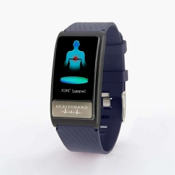 Health Band Pro №10 браслет здоровья с режимом Холтера, синий