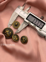 Пуговицы с якорем бронзовые пластиковые