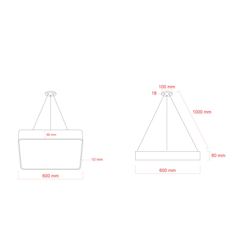 Светильник LED ЭРА Geometria SPO-163-W-40K-050 Quadro 50Вт 4000К 5000Лм IP40 600*80 белый подвесной драйвер внутри