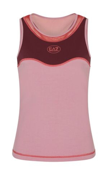 Женский топ теннисный EA7 Tennis Pro Freestyle - dusky orchid/bordeaux