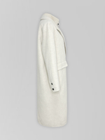 Пальто Monroe 8137 длинное со встроенным жилетом и вязаным воротником