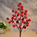 Украшение новогоднее "Ветка Красочная зима" 25см