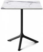 Стол ламинированный обеденный складной Scab Design Tripe Folding, черный, белый мрамор Каррара