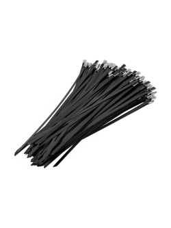 Стальные хомуты-стяжки Gigant нерж. с полимерным покрытием 4,6x200мм 100шт. 123948