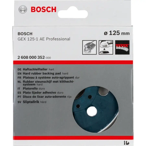 Тарельчатый шлифкруг, жёсткий, 125 мм BOSCH 2608000352