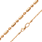 Цепь из красного золота с алмазной гранью (плетение «Шарики»)