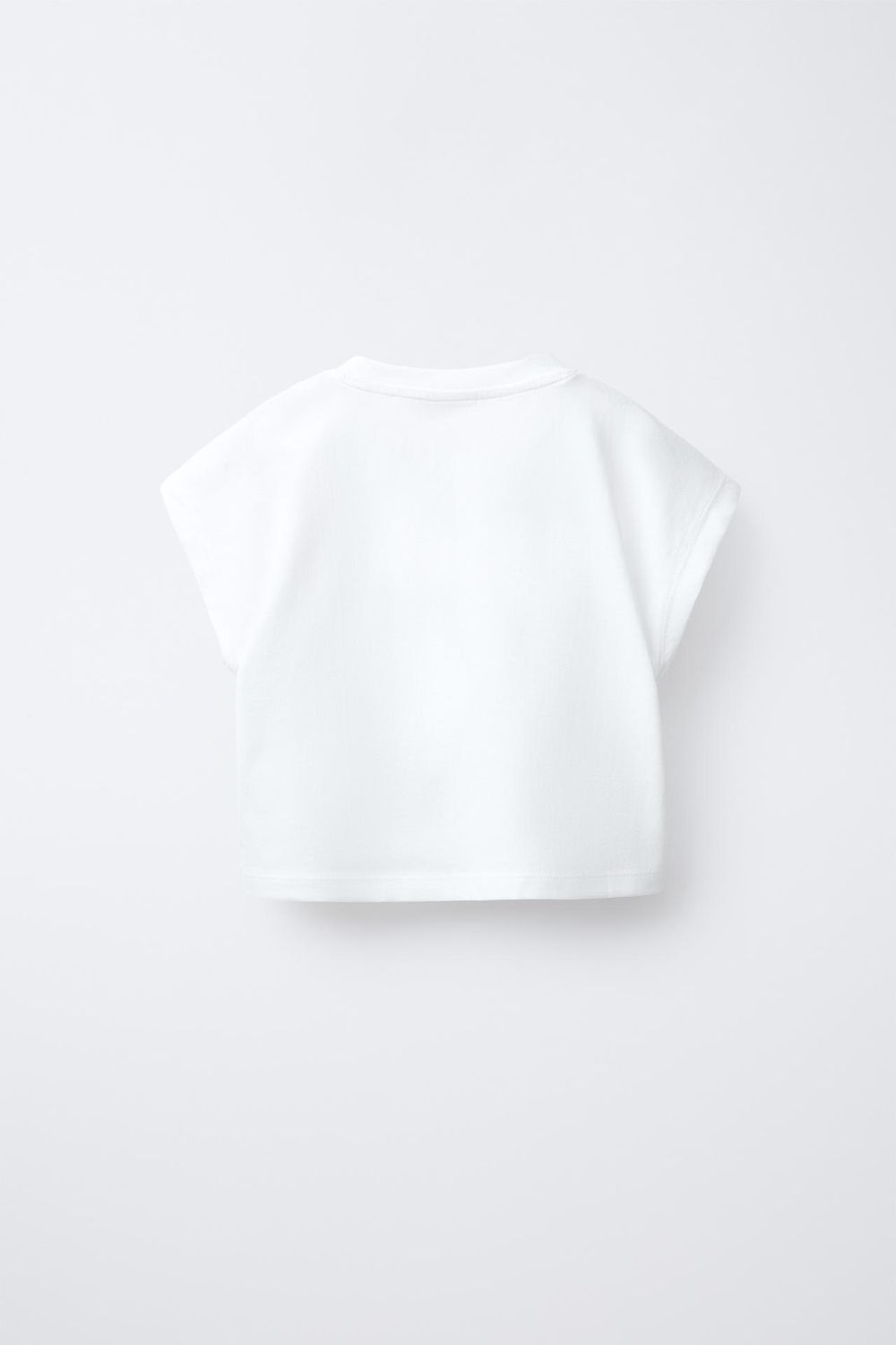 ZARA ФУТБОЛКА С ПРИНТОМ, БЕЛЫЙ