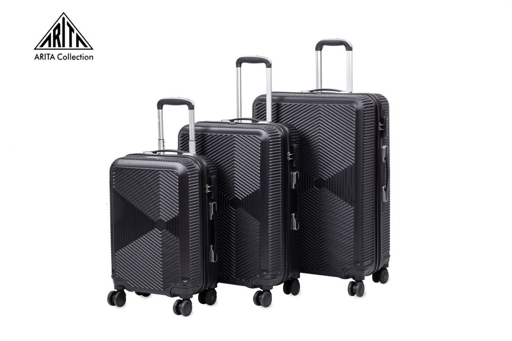 Средний чемодан Arita Honeycomb, черный