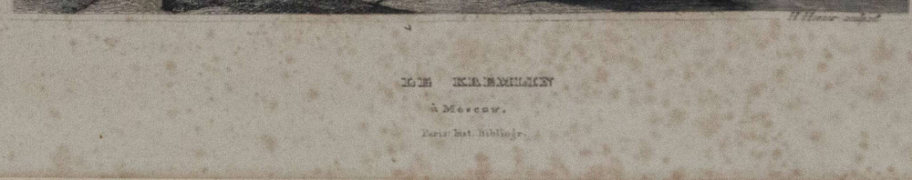 H. Herzer sculpsit. «Вид на Московский Кремль». Старинная гравюра. 19 в.