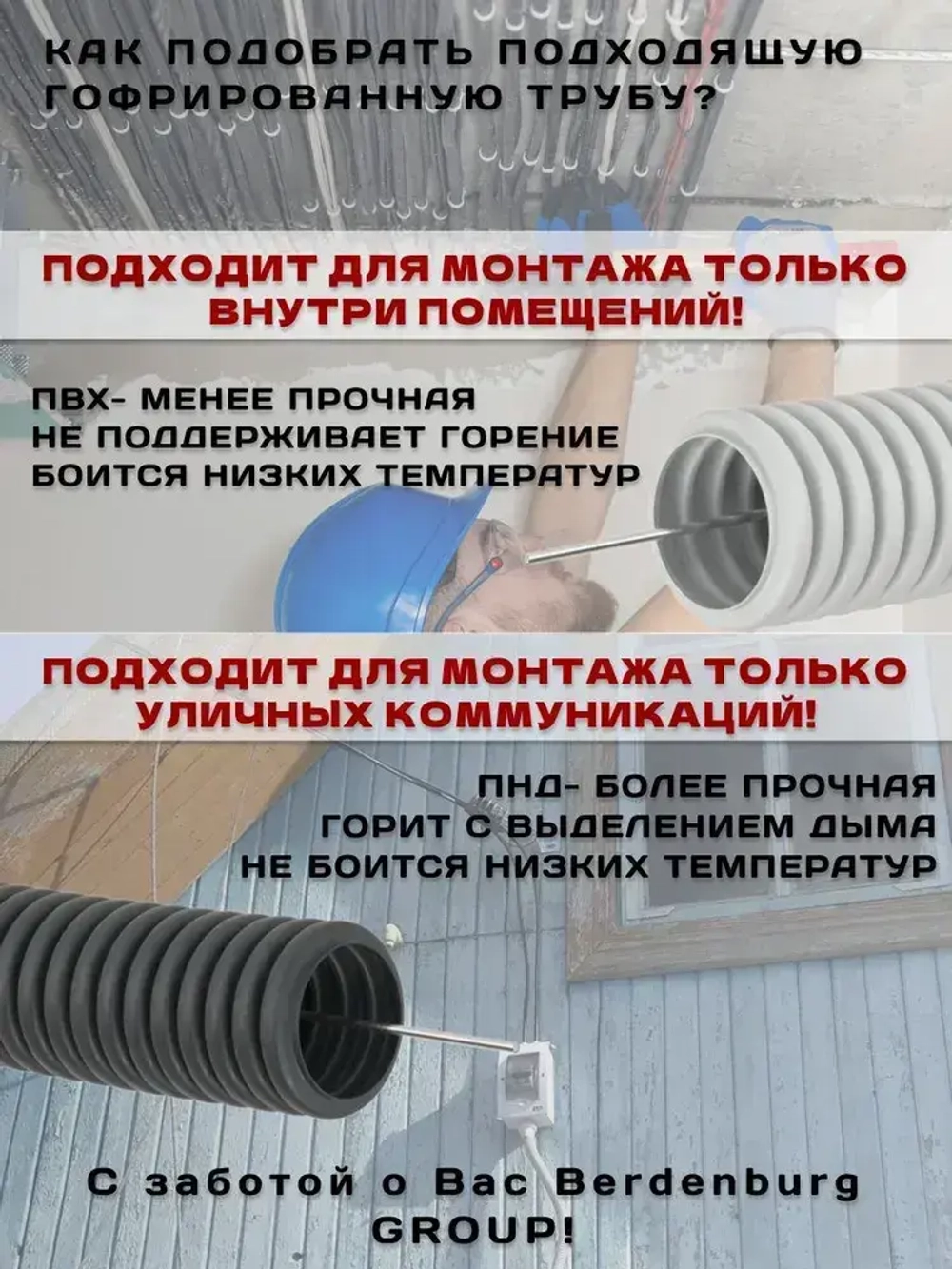 Труба гофрированная ПНД 20 мм гибкая легкая с зондом легкая 100 метров с протяжкой для прокладки кабеля и электропроводки