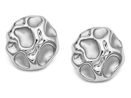 Серьги "Винтаж. Мятый металл" 26мм