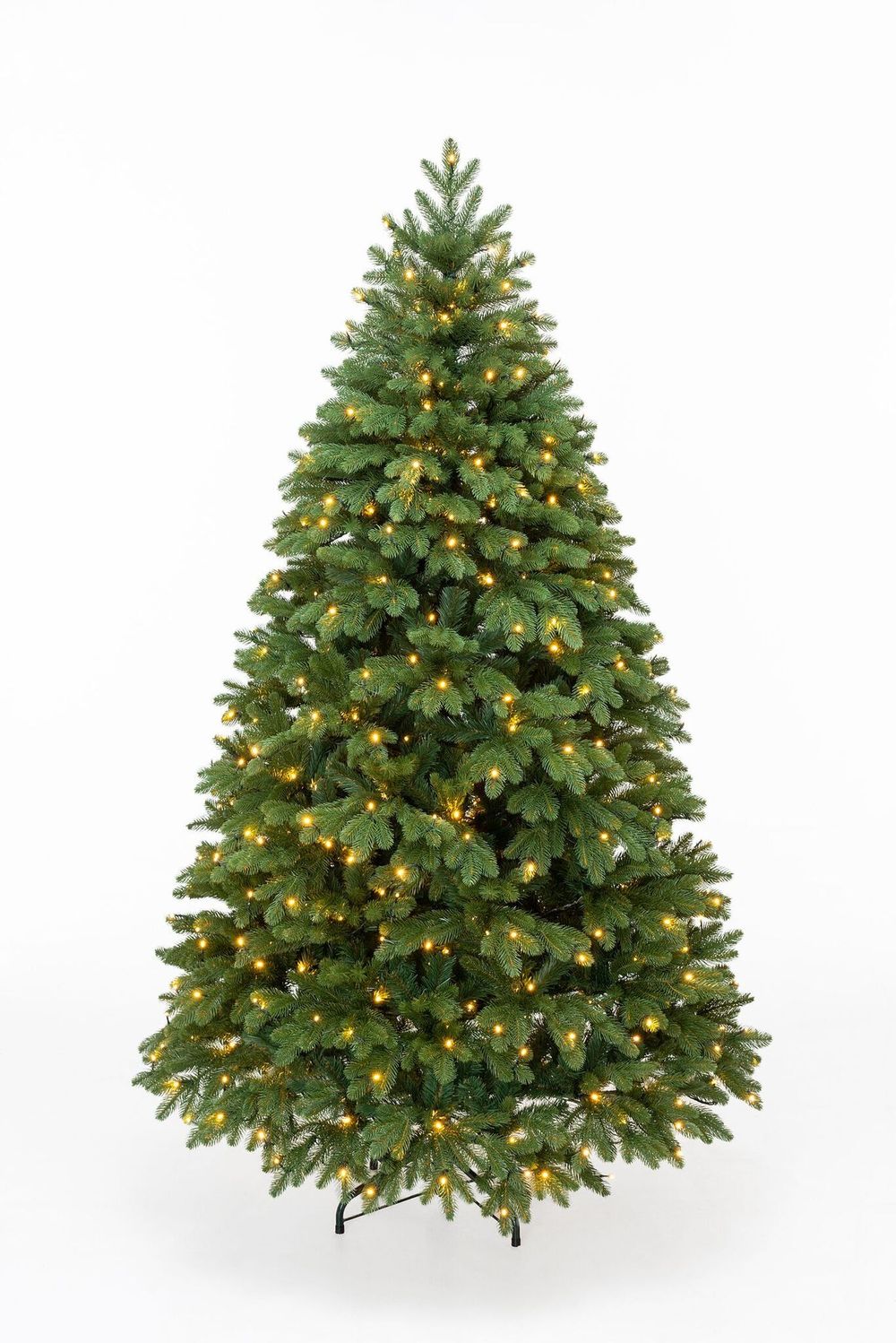 Ель с гирляндой встроенной «Парижанка» (Литая+пвх) 210 см / 2.1 м